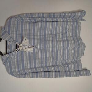 NWT Roxy Blue/White Striped/Paradise Calling, Kangaroo pocket Hoodie Size M